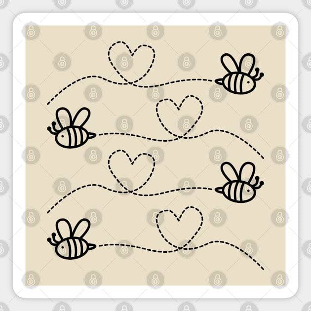 Bees Magnet by NomiCrafts